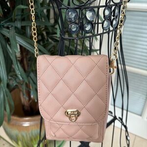 Quilted Vegan Leather Crossbody Purse.